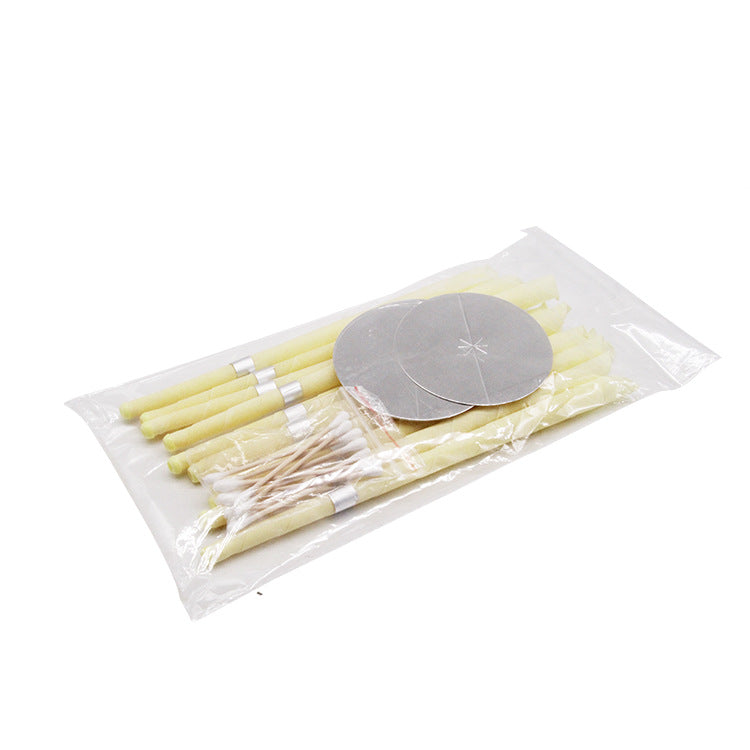 Horn-shaped Ear Candle With Plug With Tray Aromatherapy Set