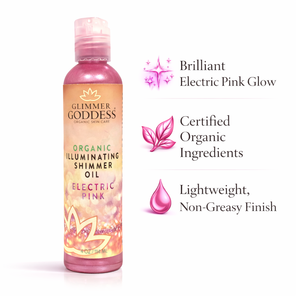 Organic Shimmer Oil – Illuminating Body Oil in 5 Shades for Radiant Glow & Deep Hydration