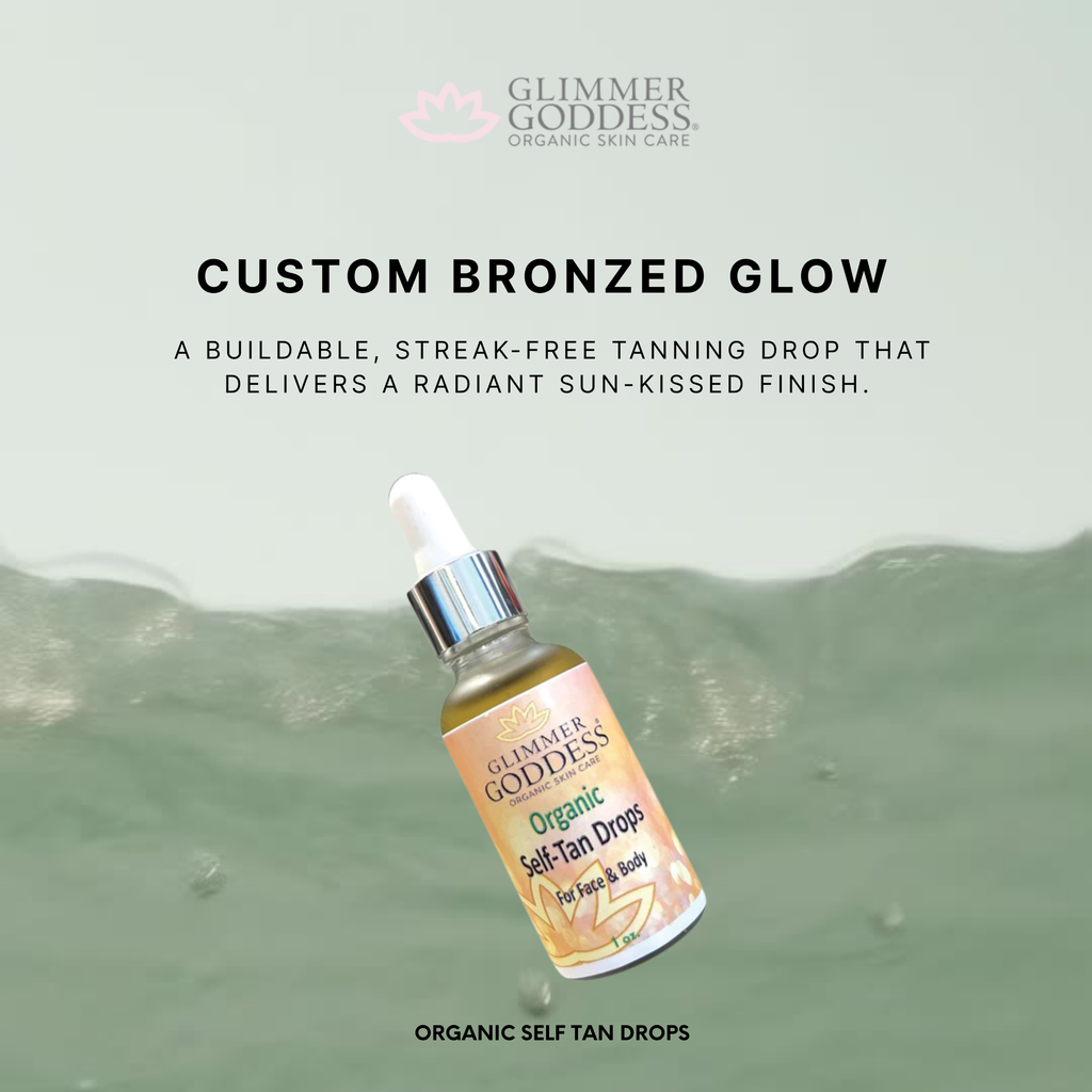 Organic Self Tan Drops with DHA – Customizable Face & Body Tanning Drops for Gradual Glow