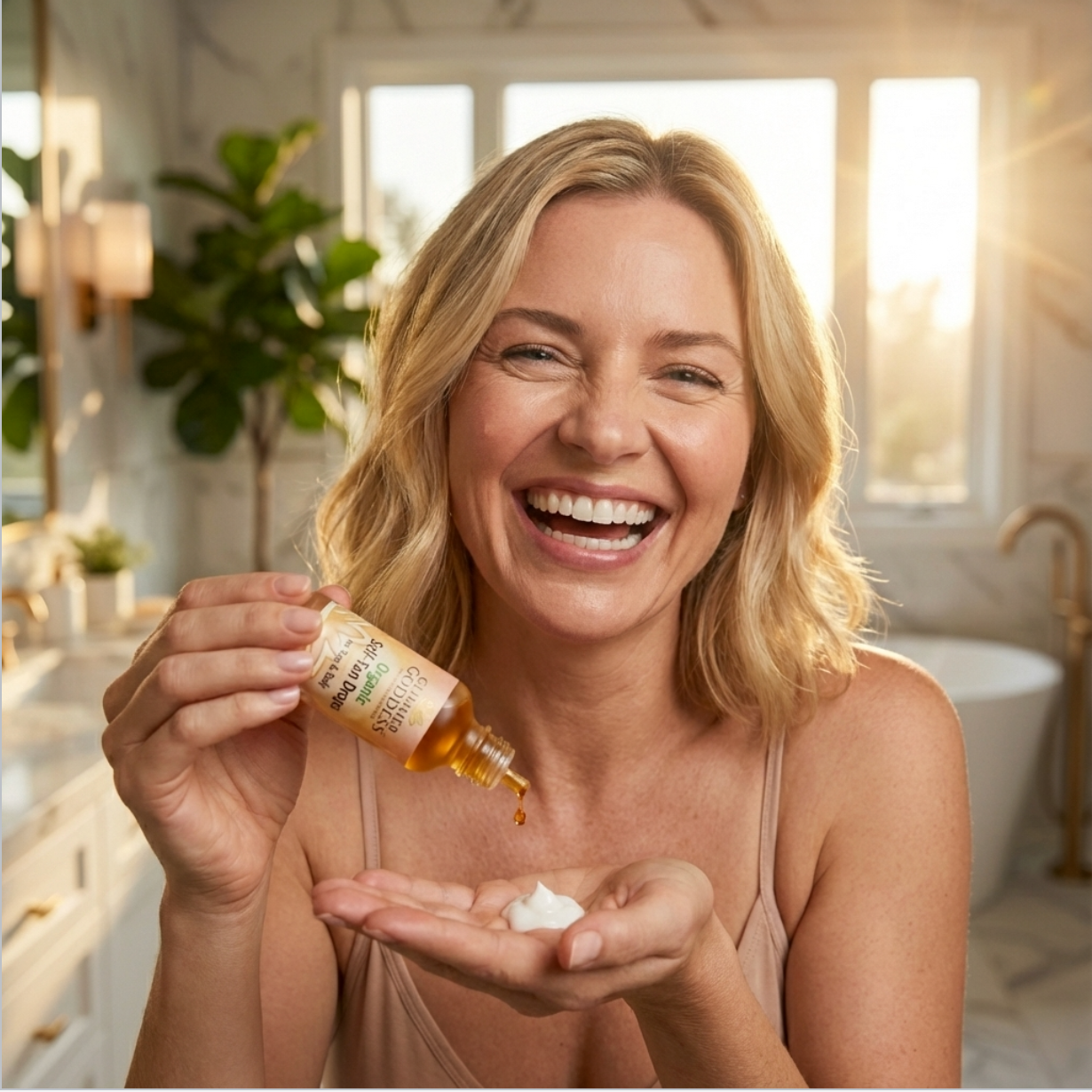Organic Self Tan Drops with DHA – Customizable Face & Body Tanning Drops for Gradual Glow