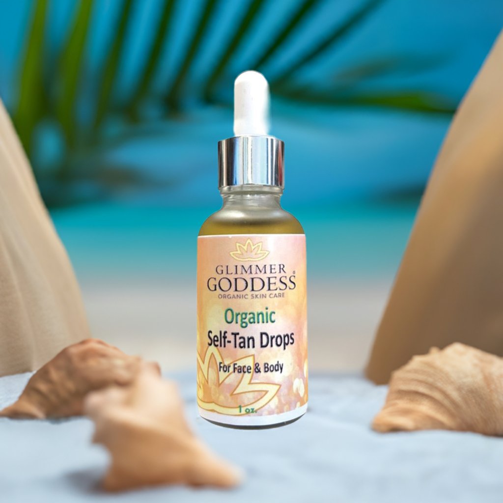 Organic Self Tan Drops with DHA – Customizable Face & Body Tanning Drops for Gradual Glow